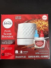 Febreze Plug Scent Booster Limited Edition Baked Cinnamon Apples Scented Oil New