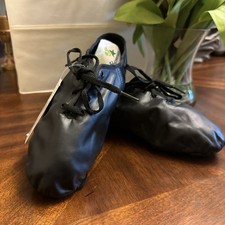Sansha Tivoli Black Leather Jazz Shoes Split Sole Men s 9.5 10 / Women s 11.5 12