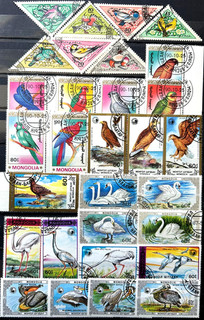 Mongolia. Piccola collezione uccellini. 6 set completi. Usato