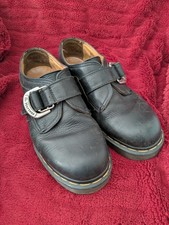 VTG MIE Dr Martens 8314 Leather Shoes Monk Strap Oxford Buckle Y2K UK 7/US 8