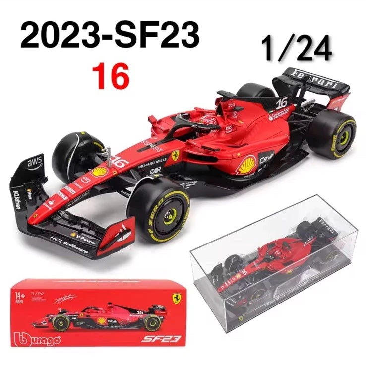 Литая модель автомобиля Bburago 1:24 F1 Ferrari SF23 2023 — подарок высокого качества - Изображение 4 из 4