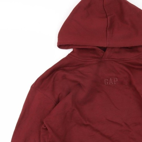 GAP Boys Red Pullover Hoodie L Fleece Casual Winter - Picture 6 of 12