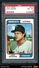 1974 Topps #573 Mike Adams Twins RC PSA 8 - NM/MT