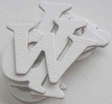 Lowercase WHITE Chipboard Letters - Alphabet Die cuts: 1" to 1.5" inch Tall