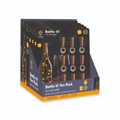 10 Pack Bottle Fairy String Lights Battery Cork Shaped Christmas Wedding Party - Picture 7 of 17