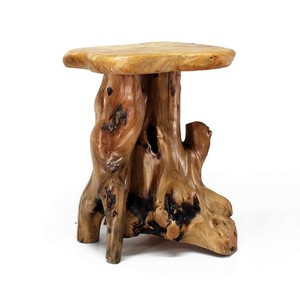 Rustic Side Table Tree Stump Stool Multi Purpose Primitive