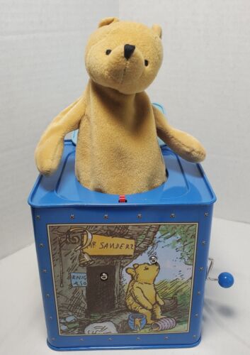 Jouet Disney vintage classique Schylling Winnie l'ourson dans la boîte - fonctionne - Photo 1/10