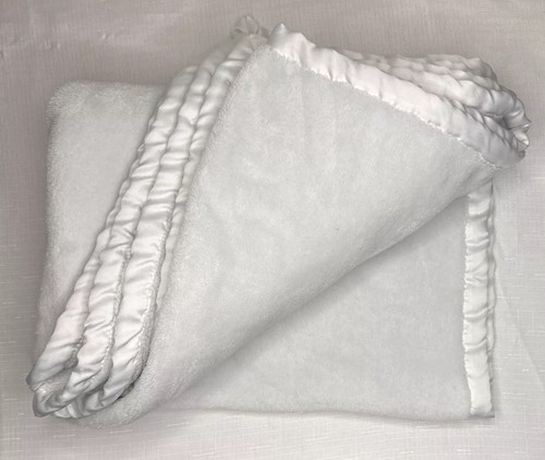 Vintage Carter's Elefante Azzurro Morbido Bambino Lovey Coperta Raso Bordo Sicurezza - Foto 6 di 7