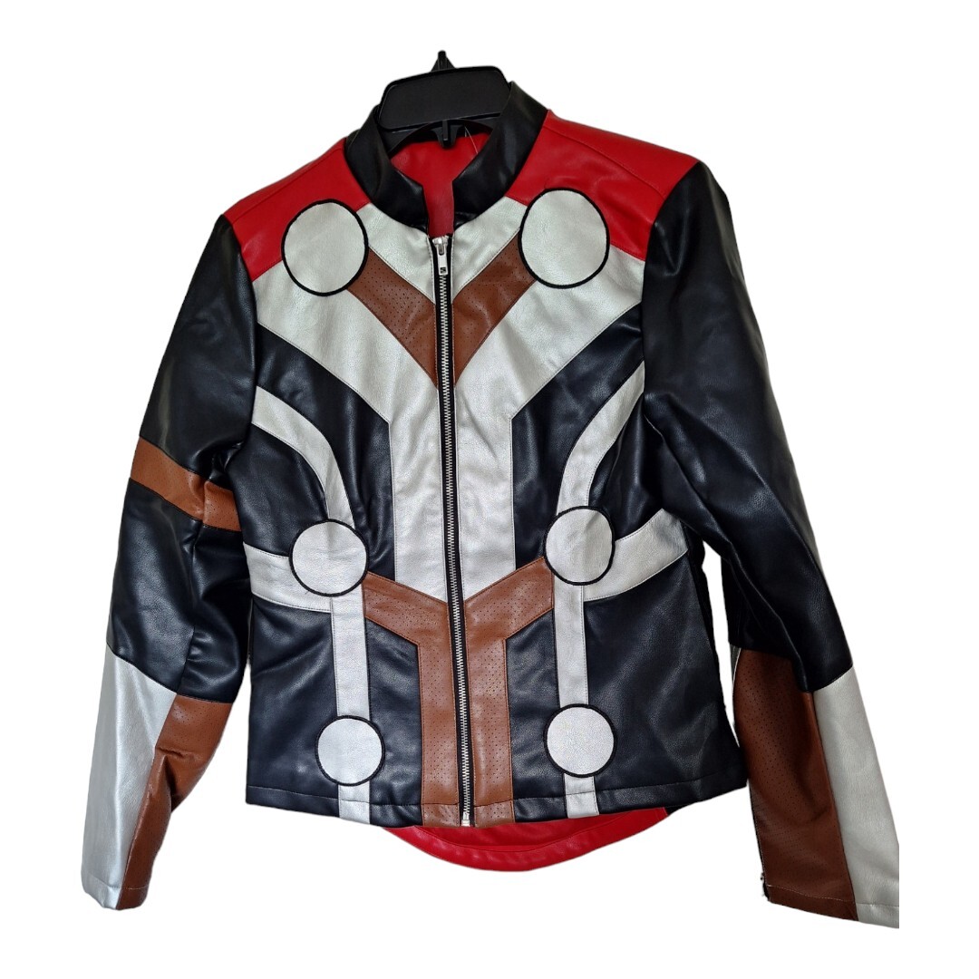 Disney Parks Marvel Thor Women's Small Simulated Leather Jacket Her Universe NEW