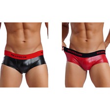 US Men's Boxer Briefs Elastic Waist Convex Pouch Underwear Low Rise Underpants