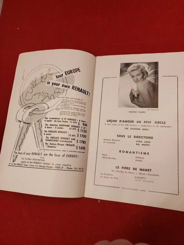 Folies Bergere Programa Francés vintage muy buen estado pin up niñas Foto 3 de 4