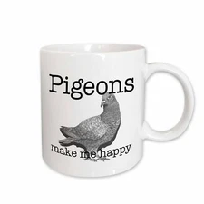 3dRose Pigeons make me happy Mug