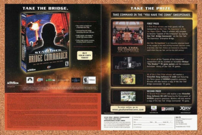 2002 Star Trek Bridge Commander PC Original Advertisement / Retro Promo v1