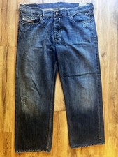 Diesel Quratt Relaxed Straight Leg Button Fly Jeans Mens Size 40x34 NWT Dark