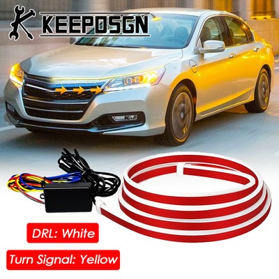 Für Honda Accord LED Motorhaube Lichtstreifen DRL Tagfahrleuchte Dynamic Scan