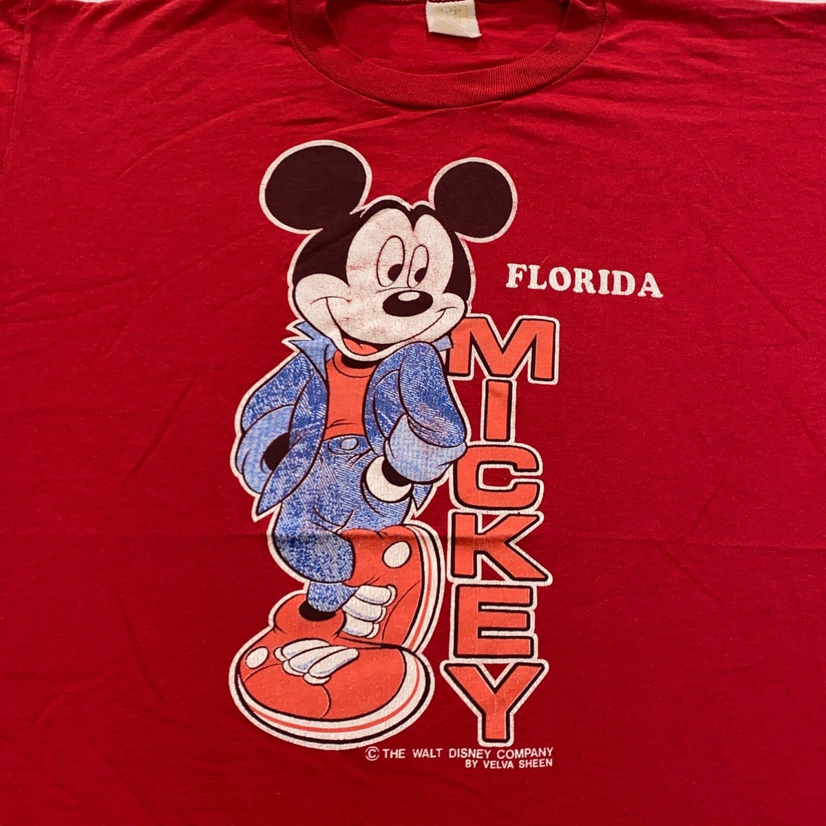 トップス 80s Vintage Disney mickey Vintage 80s Thin Distressed Walt DIsney World Mickey Mouse