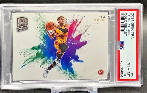 💎 Trae Young COLOR BLAST PSA 10 - 2021 Spectra #5 🔥