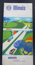 1969 Illinois  road map Pure Oil Company route 66