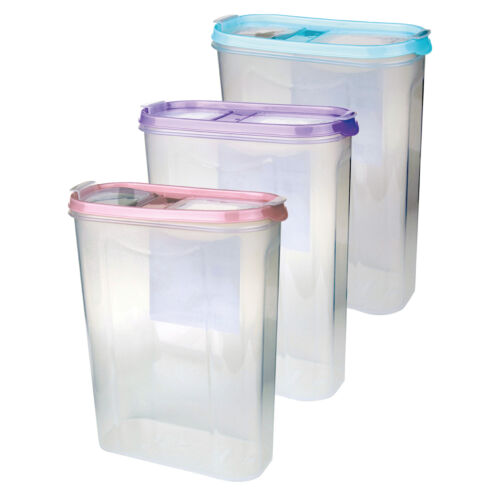 Contenitori alla rinfusa contenitori per dispensa set da 1 a 8 lattine per cereali da 2,8 litri scatola per immagazzinare - Foto 1 di 26