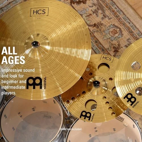 Meinl 16 Trash Stack Cymbal Pair with Holes - HCS Traditional Finish Brass for - Image 2 of 4