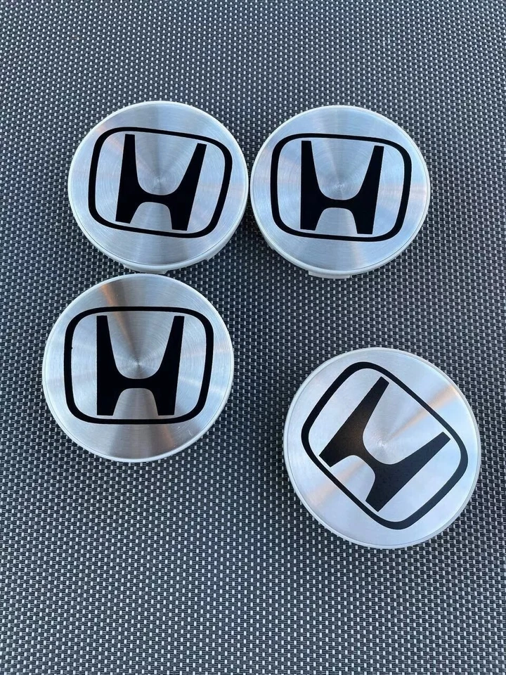 HONDA SET OF 4 SILVER Metallic 69 mm/2.72in Wheel Center Caps - FITS MOST MODELS - Image 3 of 4