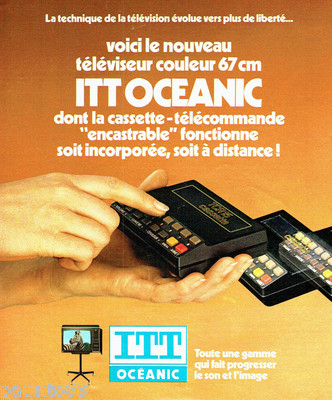 ADVERTISING ADVERTISING 066 1978 Itt Oceanic TV Cassette Remote Control