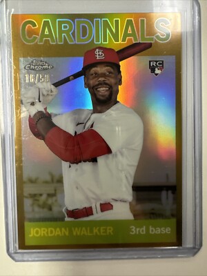 JORDAN WALKER 2023 TOPPS CHROME LIDS MITCHELL & NESS ROOKIE GOLD