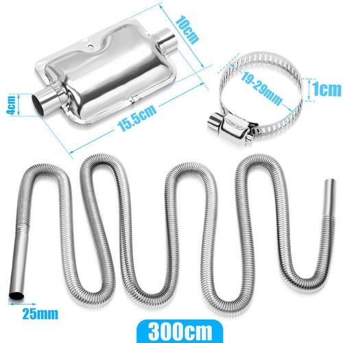 60cm Abgasschlauch 25mm Edelstahl - Für Standheizung & Stromerzeuger