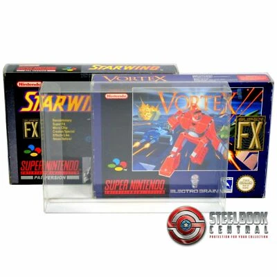 STEELBOOK CENTRAL GP6 Game Box Protectors / Case / Display Box For SNES N64 Game Super Nintendo