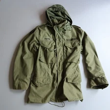 Vintage M65 field jacket military US ARMY coat green og 107 XS X-Small