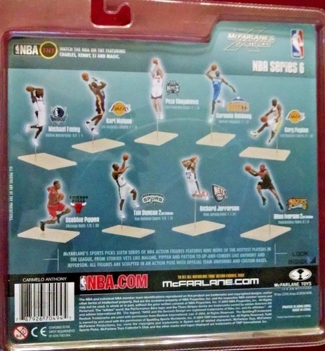 2003-04 McFarlane Basketball Series 6 Carmelo Anthony Action Figure Debut #100 - Picture 2 of 4