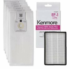 6 Kenmore O/U HEPA Bags 53294  1 Kenmore EF-1 Filter 86889 5068 50690 50688 OEM