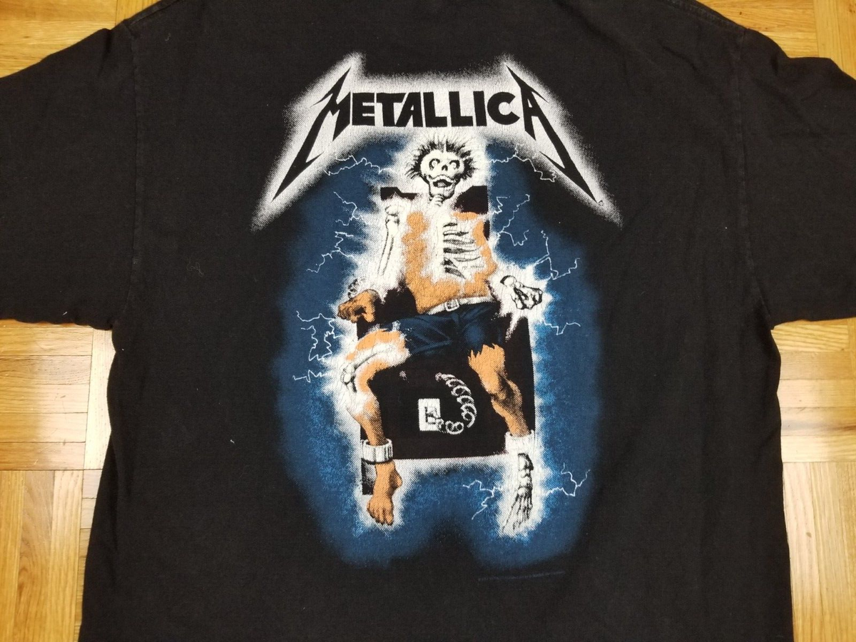 VINTAGE 2007 METALLICA RIDE THE LIGHTNING CONCERT BAND TOUR T 