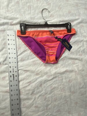 Polo Ralph Lauren RL7PW93 Womens Multicolor Bikini Bottom Size XS