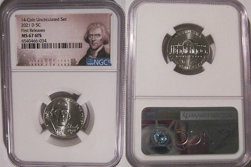 2021 D Jefferson Nickel 5c NGC MS 67 6FS Full Steps First Releases