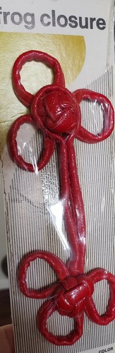 6 Zoll x tiefroter Froschverschluss Cheongsam Knotenverschluss chinesisch neu im Karton Talon Vintage - Bild 1 von 3