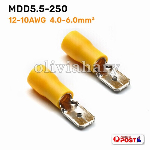 50/200pcs Female&Male Spade Insulated Connectors Crimp Electrical Wire Terminals - Picture 14 of 18