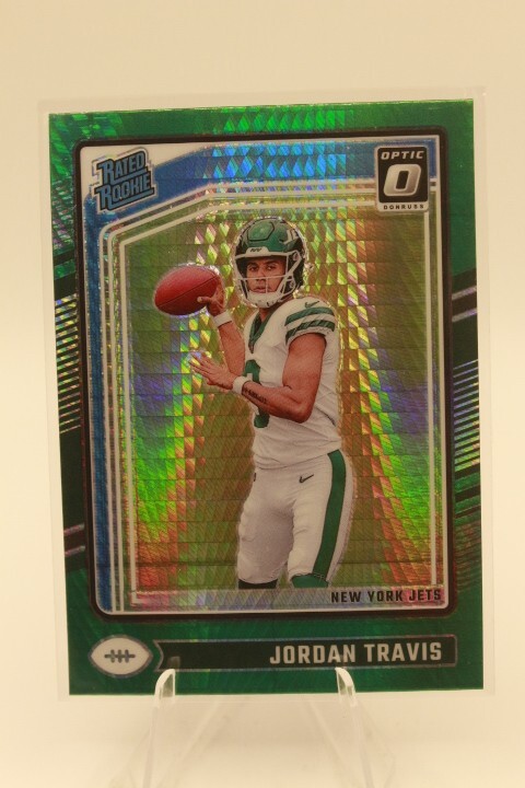 2024 Donruss Optic Jordan Travis Rated Rookie Green Hyper Prizm #260