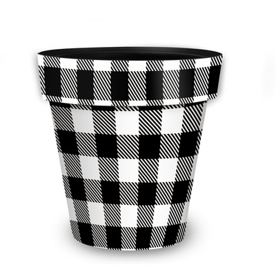 Briarwood Lane Black and White Buffalo Check Medium Planter