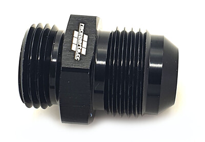 raceparts.cc  Verbinder, Dash 10- 3/8'' BSP,  Aluminium schwarz, Gewinde Adapter