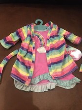 My Life As Rainbow Robe Pink Nightgown For 18" Doll New