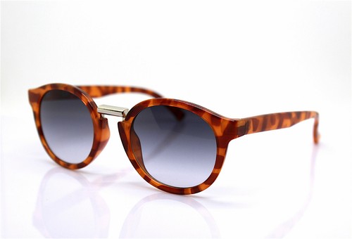 OCCHIALI DA SOLE ROTONDO DONNA MADE IN ITALY marrone havana tartarugata vintage - Foto 5 di 12
