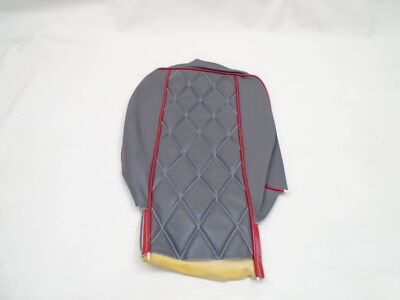BASS CAT SEAT SKIN 22 1/4'' L X 15 1/4'' W X 4 3/4'' H CHARCOAL AND RED MARINE BOAT