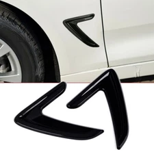 Accessories Side Air Flow Vent Fender Auto Car Decor Sticker FOR BMW 2x Black