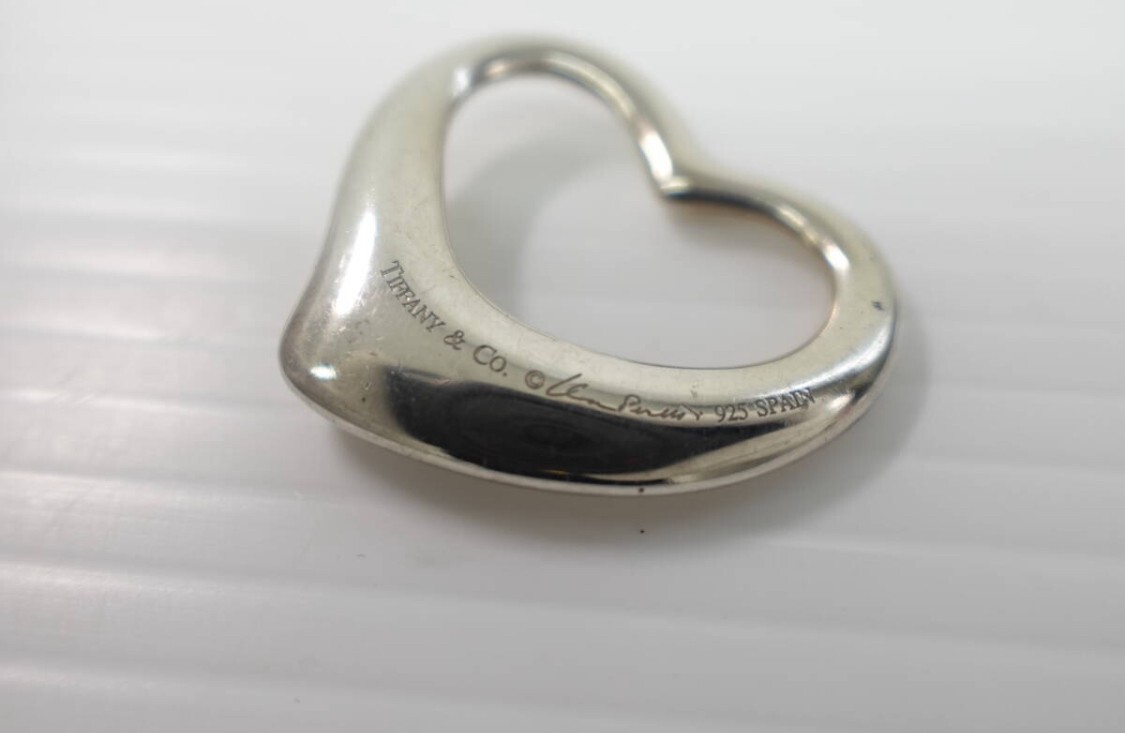 Tiffany&Co. sterling silver Elsa Peretti Large Size Open heart