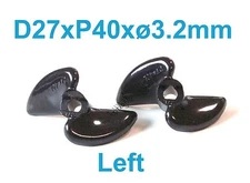 2PCS D27mmxP40, 2-Blades RC Boat Left Propeller for 1/8" Shaft (US SELLER SHIP)