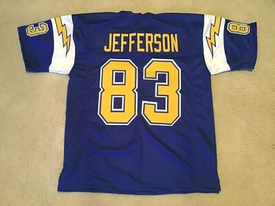 UNSIGNED CUSTOM Sewn Stitched John Jefferson Blue or White Jersey M-2XL