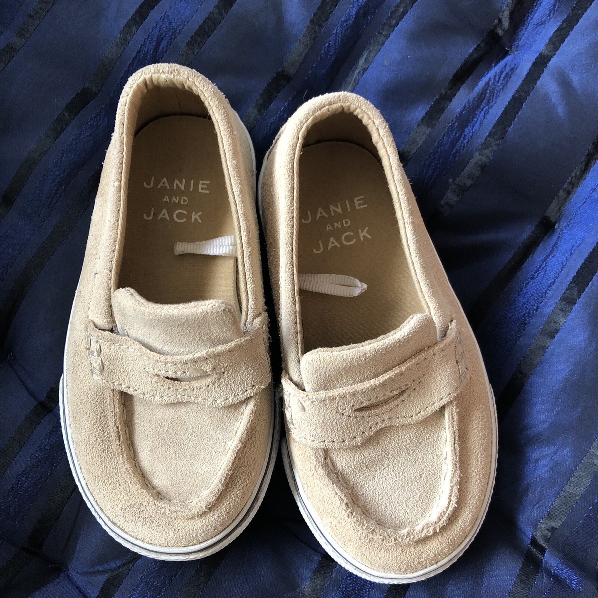 janie and jack toddler size 6 tan suede leather penny  Janie & Jack toddler Suede Loafer Sneaker size 5 main image 0