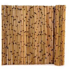 Natural Burnt Bamboo Fence Garden Screen Rolled Fence
