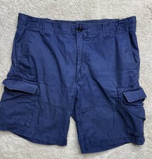 Vtg Polo Ralph Lauren Shorts Mens 36 Blue Cargo Utility Y2K Military